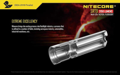 NiteCore Φακός LED UV IPX8 με Μέγιστη Φωτεινότητα 2150lm SRT9