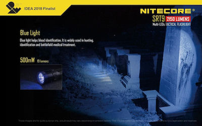 NiteCore Φακός LED UV IPX8 με Μέγιστη Φωτεινότητα 2150lm SRT9