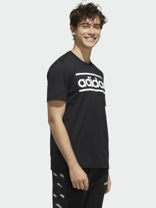 Adidas Linear Graphic Herren T-Shirt Kurzarm Schwarz