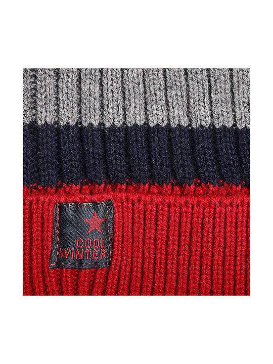 Mayoral Kids Beanie Set with Scarf Knitted Red