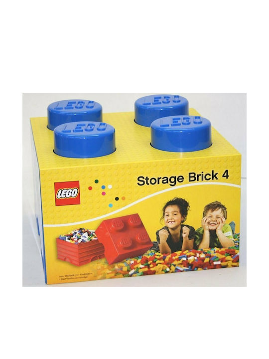 LEGO Детска кутия за съхранение от пластмаса 4-Stud Син 25x25x18см 1бр