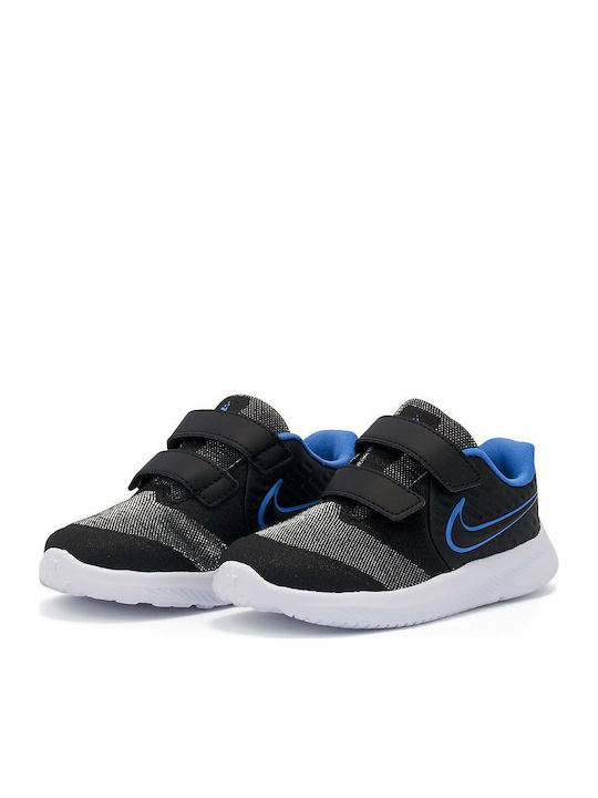Star Runner 2 Glitter Incaltaminte Sport Copii Alergare Cu Închidere Hoop & Loop Negru