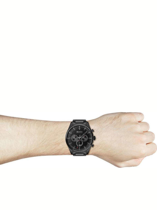 Hugo Boss Pioneer Herrenuhr 44mm Chronograph Batterie mit Schwarz