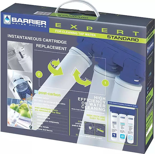Barrier Expert Standard Wasserfiltrationssystem Unter der Spüle Durchmesser 1/4'' mit Wasserhahn & Ersatzfilter 1104