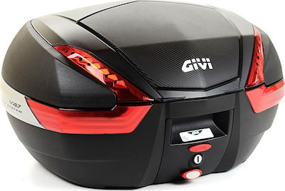 Givi V47N Monokey Căsuță Motocicletă cu reflectoare roșii 47lt Neagră