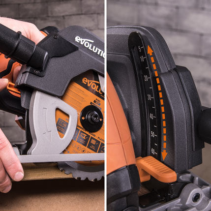 Evolution R185CCS Δισκοπρίονο 1600W με Σύστημα Αναρρόφησης