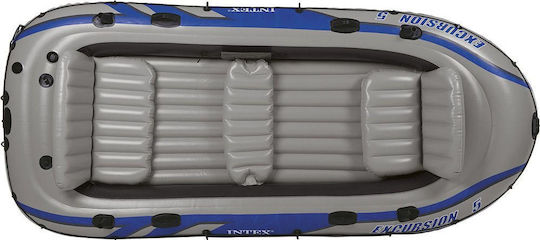 Intex Excursion 5 Aufblasbares Boot 5 Personen Gray mit Rudern & Pumpe 366x168cm