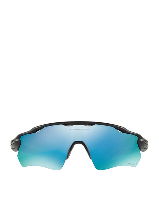 Oakley Radar Ev Path Ανδρικά Γυαλιά Ηλίου με Μαύρο Κοκκάλινο Σκελετό και Μπλε Polarized Καθρέφτη Φακό OO9208-55