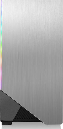 Thermaltake H550 TG ARGB Gaming Midi Tower Computer Case with Window Panel Silver