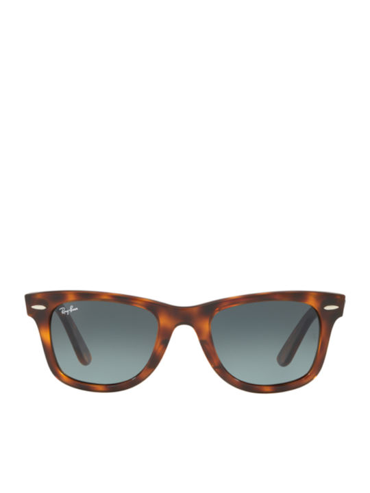 Ray Ban Wayfarer Ease Unisex Sunglasses with Brown Tartaruga Plastic Frame and Blue Gradient Lens RB4340 63973M