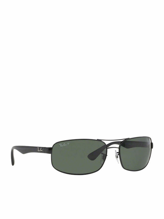 Ray Ban Мъжки Слънчеви Очила с Черна Метална Рамка и Зелени Поляризирани Стъкла RB3445 002/58