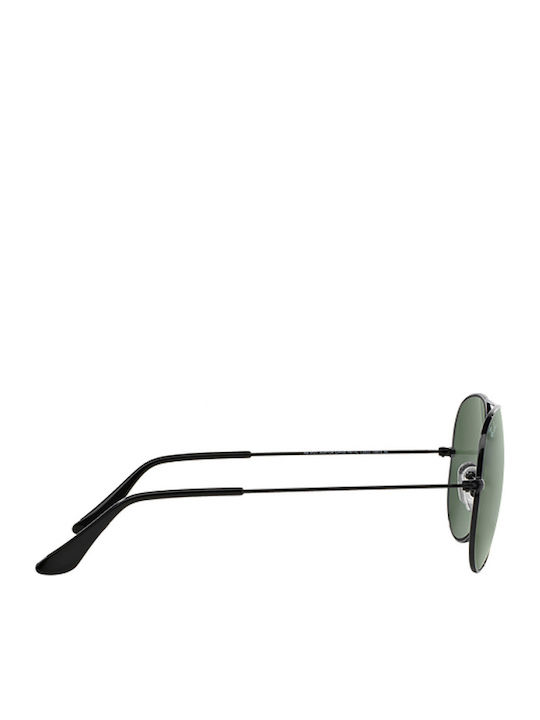 Ray Ban Unisex Sunglasses with Black Metal Frame and Green Lens RB3026 L2821