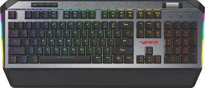 Viper V765 Gaming Tastatură mecanică cu Kailh Box roșu switch-uri și iluminare RGB (Engleză UK) Argint