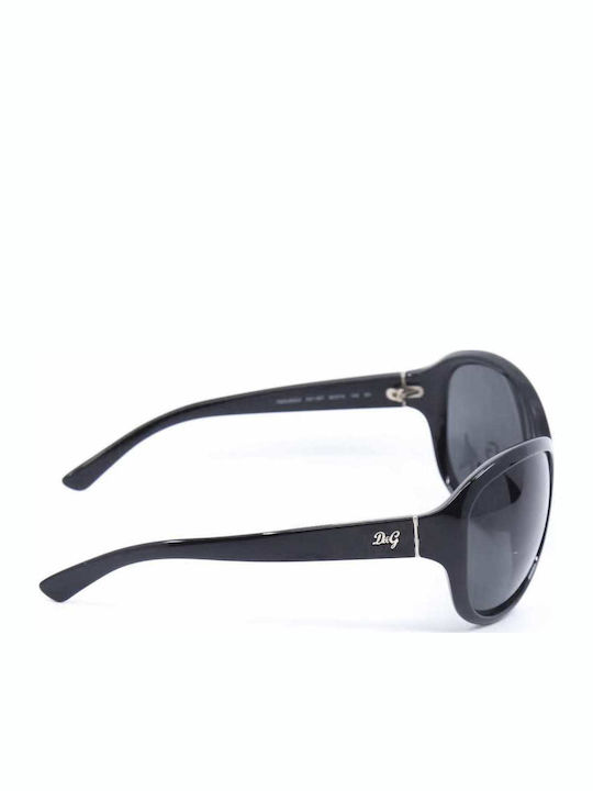Dolce & Gabbana Women's Sunglasses with Black Horn-Rimmed Frame and Grey Lenses DG8053 50187