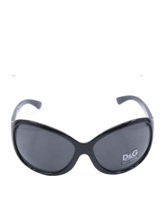 Dolce & Gabbana Women's Sunglasses with Black Horn-Rimmed Frame and Grey Lenses DG8053 50187