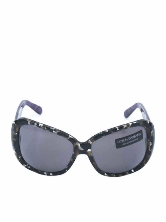 Dolce & Gabbana Women's Sunglasses with Brown Tartaruga Plastic Frame and Gray Lens DG4033 91187