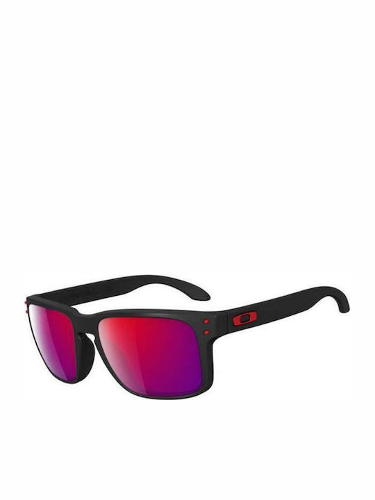 Oakley Holbrook Men's Sunglasses with Black Plastic Frame and Purple Mirror Lens OO9102-36