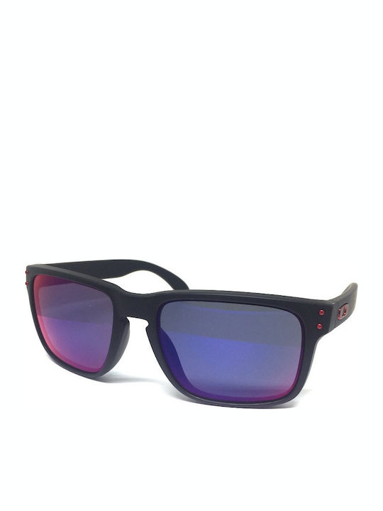 Oakley Holbrook Men's Sunglasses with Black Plastic Frame and Purple Mirror Lens OO9102-36