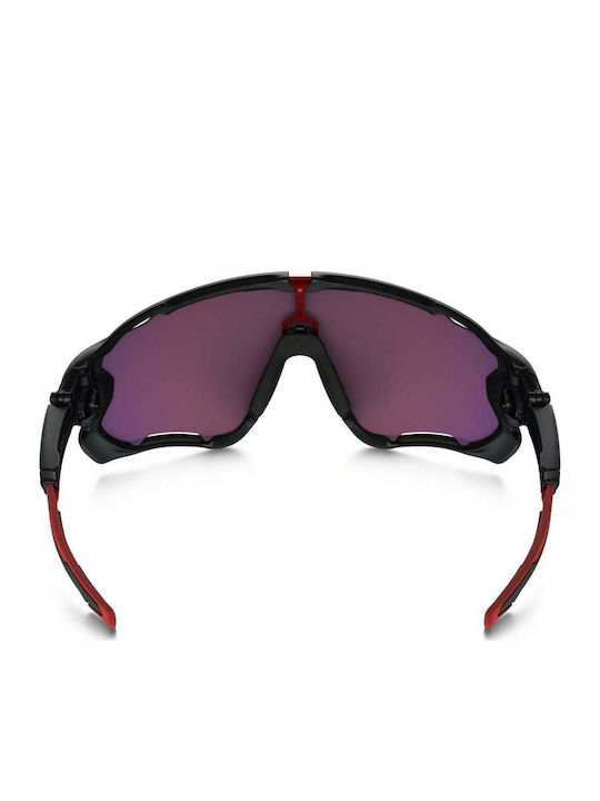 Oakley Jawbreaker Men's Sunglasses with Black Plastic Frame and Purple Mirror Lens OO9290-20