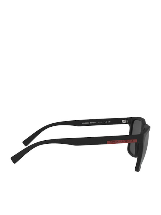 Armani Exchange Мъжки Слънчеви Очила с Черна Пластмасова Рамка и Сиви Стъкла AX4080S 80786G