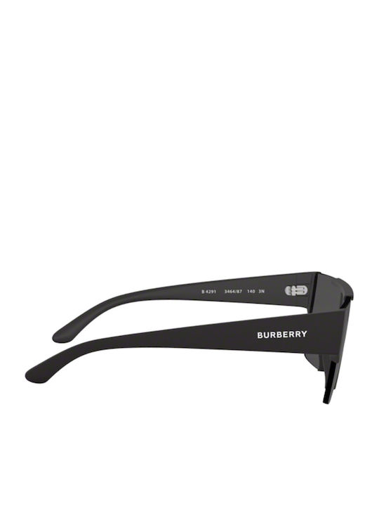 Burberry Men's Sunglasses With Black Horn-Rimmed Frame And Grey Lens BE 4291 3464/87