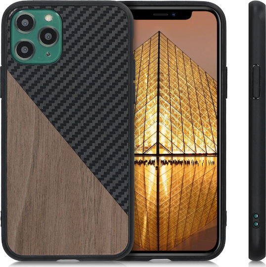 KWmobile Umschlag Rückseite Hölzern Braun (iPhone 11 Pro)