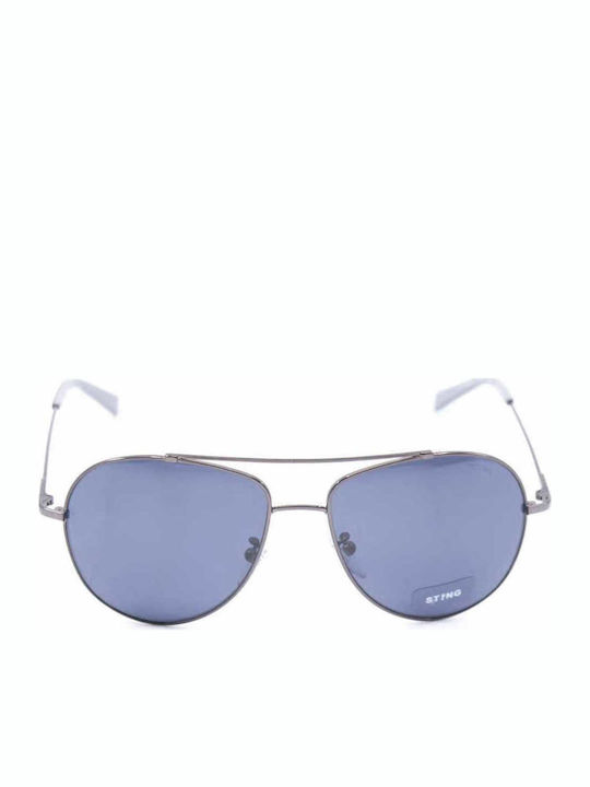 Sting Men's Sunglasses with Silver Metal Frame SST005 568X