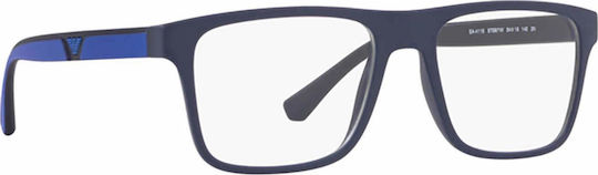 Emporio Armani Plastic Eyeglass Frame with Clip On Navy Blue EA4115 57591W