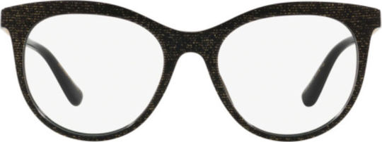 Dolce & Gabbana Damen Brillengestelle mit Rezept Schmetterling Schwarz DG3316 3218