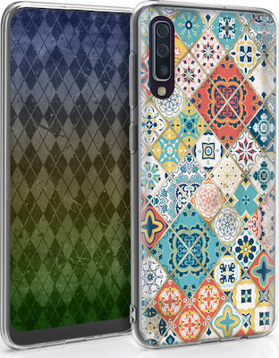 KWmobile Moroccan Vibes Back Cover Blue/Red/Light Brown (Galaxy A50)