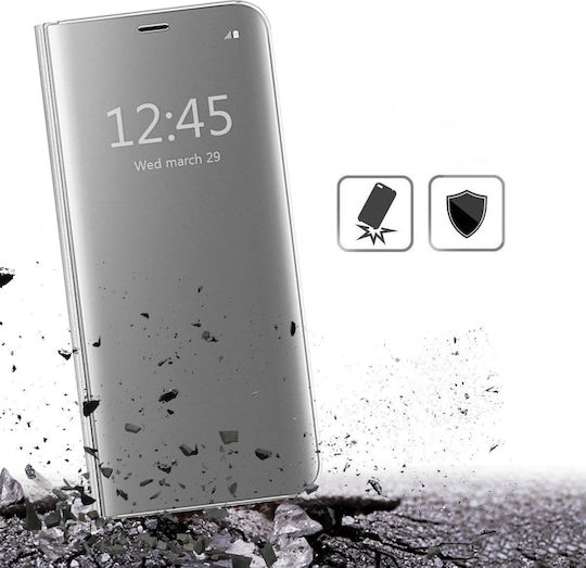 Flip Buchen Sie Kunststoff Silber (Galaxy S8)