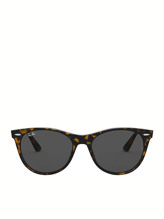 Ray Ban Wayfarer II Унисекс Слънчеви Очила с Кафяв Костенурков Пластмасов Рамки и Черни Лещи