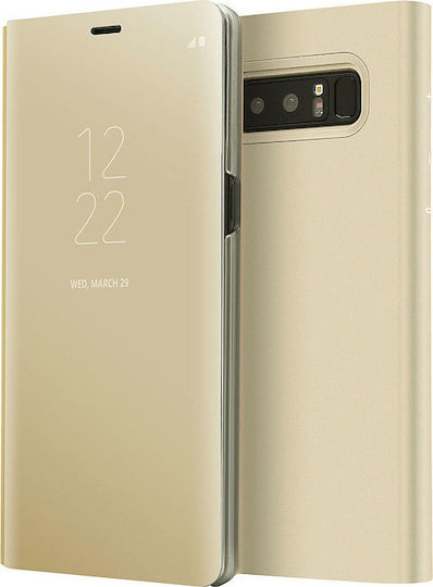 Hurtel Clear View Book Πλαστικό Χρυσό (Galaxy A40)