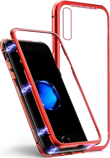 Forcell 360 Full Cover Μεταλλικό Κόκκινο (Galaxy A50)