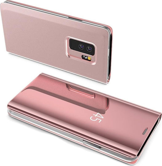Hurtel Clear View Book Πλαστικό Ροζ Χρυσό (Galaxy S10+)