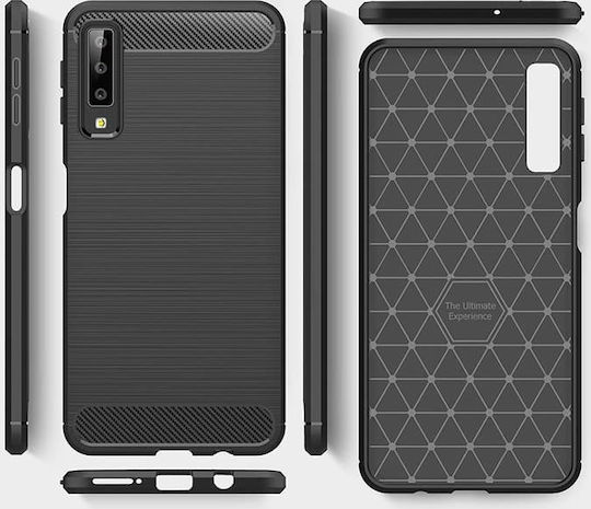 Hurtel Back Cover Silicon Negru (Galaxy A7 2018)