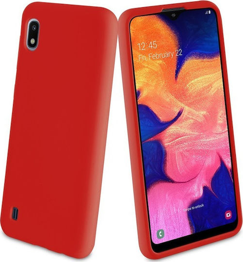 Muvit Задна корица Силикон Червен (Galaxy A10)