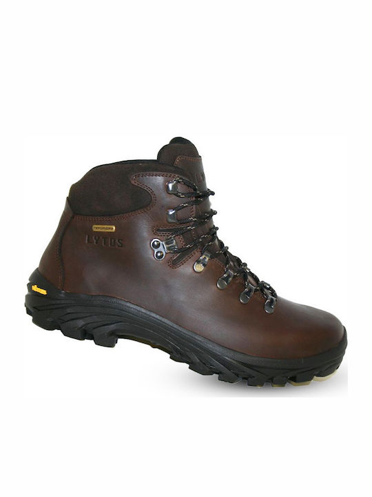 Lytos Hiker Top Ανδρικά Ορειβατικά Μποτάκια Αδιάβροχα Καφέ