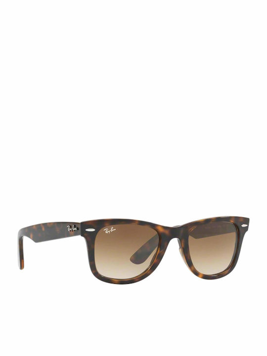 Ray Ban Wayfarer Ease Unisex Sunglasses with Brown Tartaruga Plastic Frame and Brown Gradient Lens RB4340 710/51