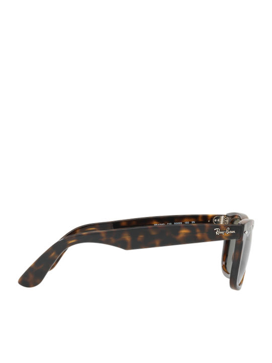 Ray Ban Wayfarer Ease Sunglasses with Brown Tartaruga Frame and Green Lens RB4340 710