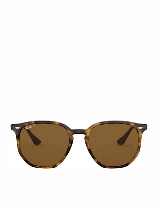 Ray Ban Unisex Sunglasses with Brown Tartaruga Plastic Frame and Brown Polarized Lens RB4306 710/83