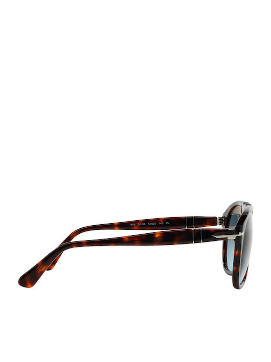 Persol PO0649/S 24/86 Unisex Γυαλιά Ηλίου με Καφέ Ταρταρούγα Κοκκάλινο Σκελετό και Μπλε Ντεγκραντέ Φακό PO0649 24/86