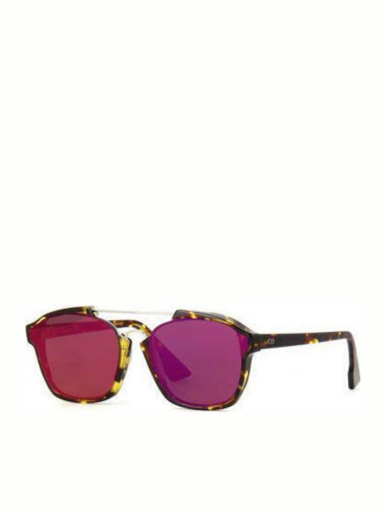 Dior Abstract Men's Sunglasses with Brown Tartaruga Acetate Frame and Purple Lenses TVZ9Z