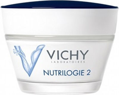 Vichy Nutrilogie 2 fără culoare Light 24h Hidratantă Cremă Pentru Față pentru Piele Sensibilă 50ml