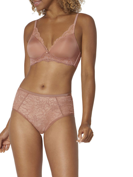 Amourette Charm Triangle Triangle Bra without Padding without Underwire Beige