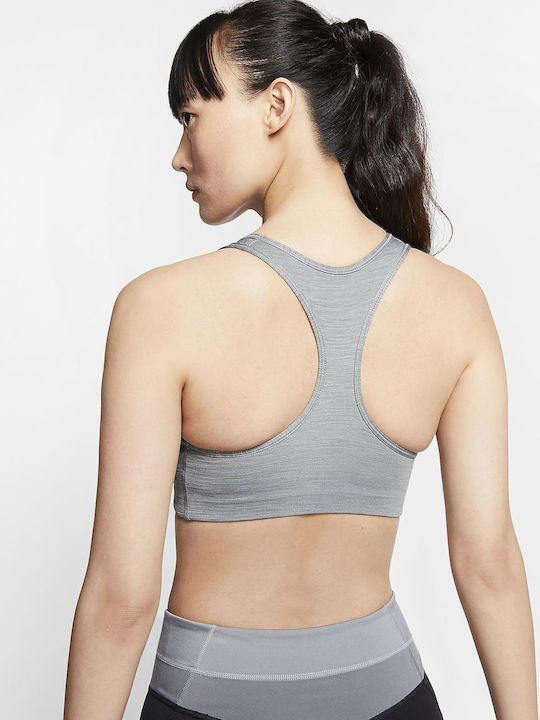 Swoosh Women’s Athletic Sports Bra Gray with Lining