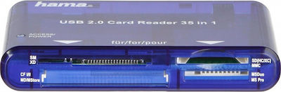HAMA Card Reader USB 2.0 για SD/MemoryStick/CompactFlash/xD Μπλε