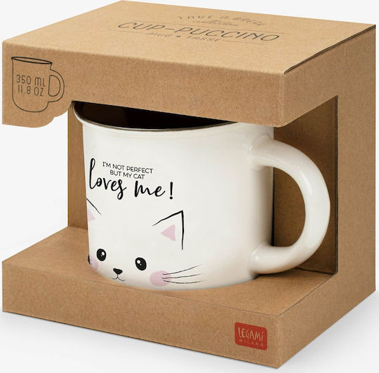 Legami Milano Cup-Puccino Take A Break Cat Κούπα Κεραμική Λευκή 350ml Legami Milano Cup-Puccino Take A Break Cat Κούπα Κεραμική Λευκή 350ml