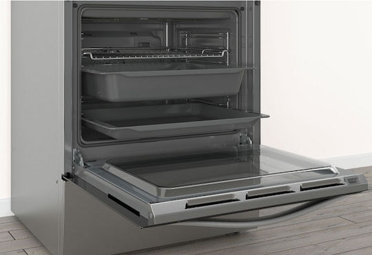 Pitsos Herd 66Es mit Keramikkochfeldern B60cm. Inox