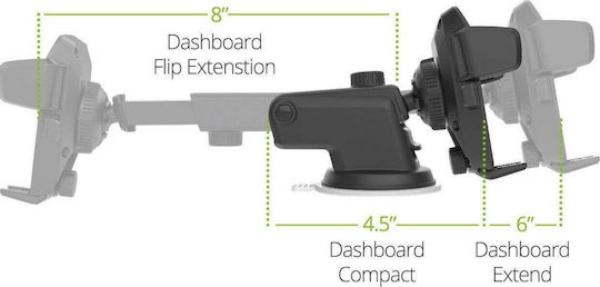 iOttie Βάση Κινητού Αυτοκινήτου Easy One Touch 3 Car & Desk Mount με Ρυθμιζόμενο Βραχίονα